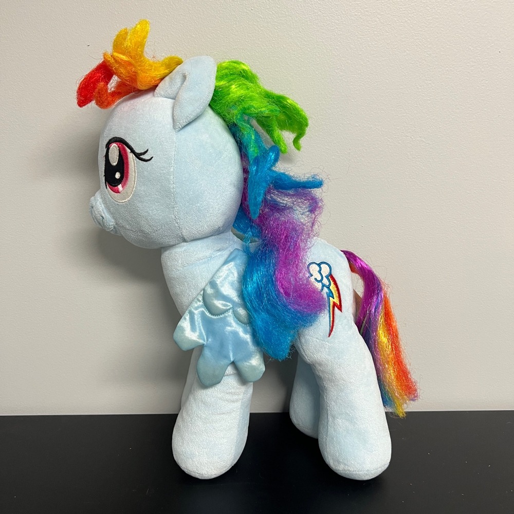 Build A Bear My Little Pony Rainbow Dash 16 inch Plush Blue Pegasus Stuffed Toy